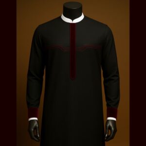 — Black X velvet bespoke kaftan -