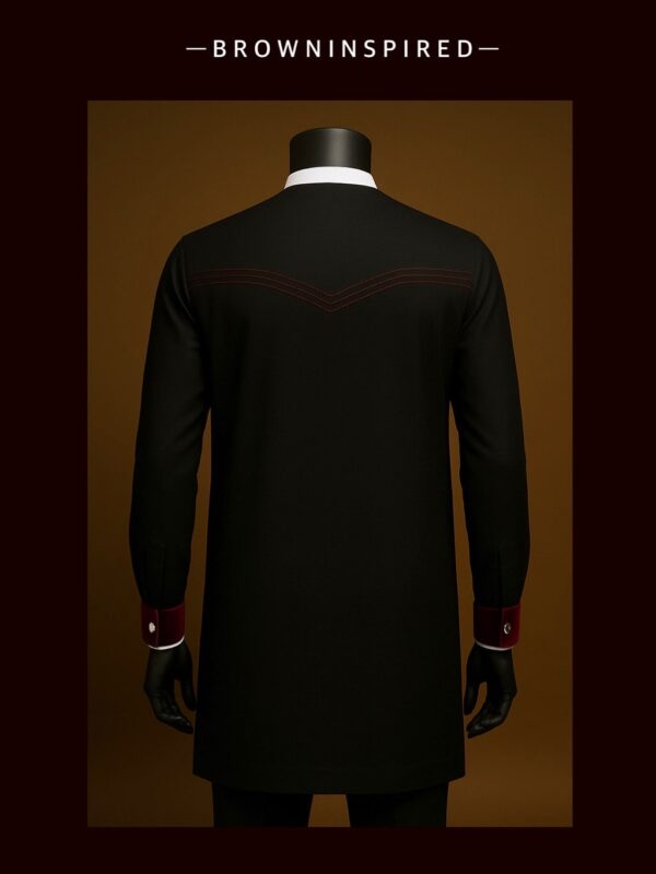 — Black X velvet bespoke kaftan - - Image 3