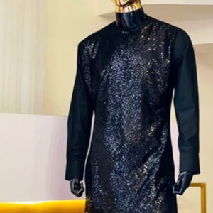 — Space black custom kaftan —