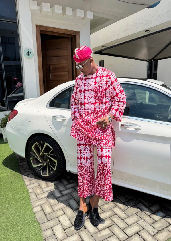 — Red Ankara Kaftan — - Image 3