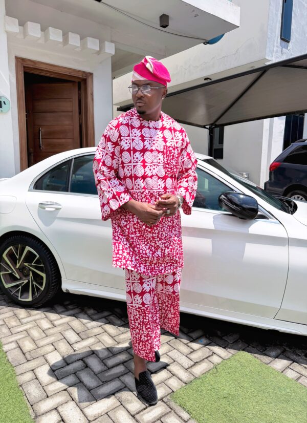 — Red Ankara Kaftan — - Image 4