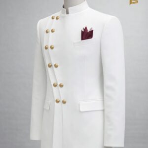 White military style safari suit