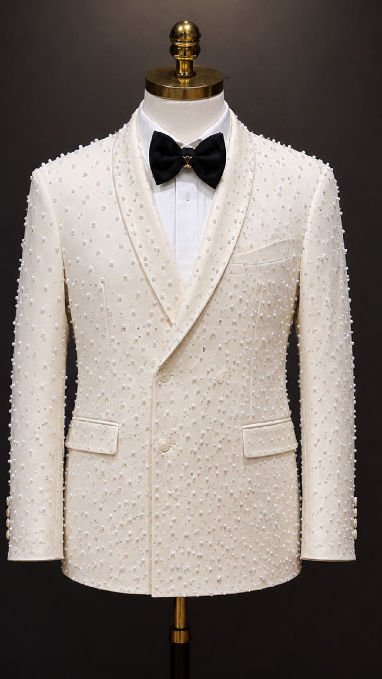 Ivory regent Beaded suit