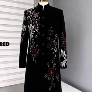 Ornament velvet suit