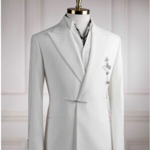 White custom suit—